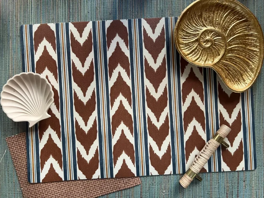 Catchii Placemat Edgy Ikat bruin