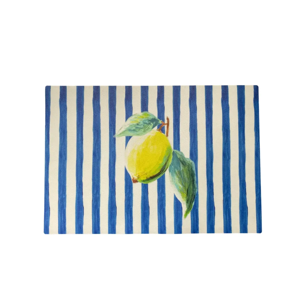 Catchii Placemat stripes blue lemon