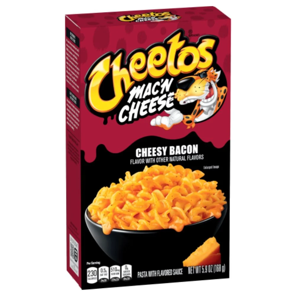 Cheetos Mac'n Cheese Cheesy Bacon, pasta met kaas- en baconsmaak van 170g