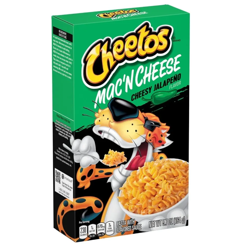 Cheetos Mac'n Cheese Cheesy Jalapeno, pasta met kaas en jalapeno peper van 164g