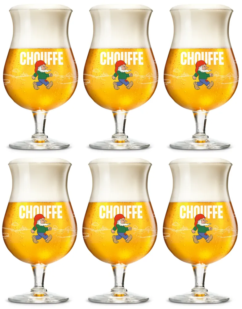 La Chouffe Bierglazen - 330 ml - 6 stuks