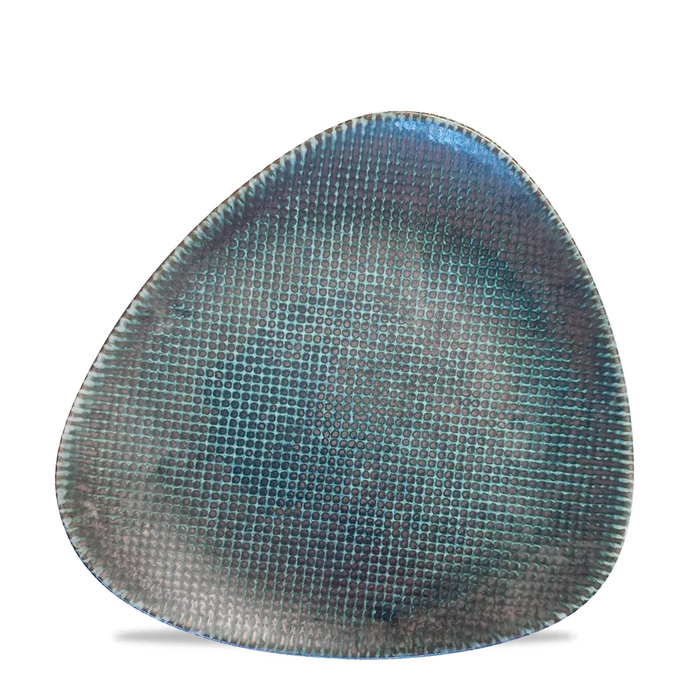 Astro Metallic Blue Lotus Plate 24,5cm 12/box Churchill