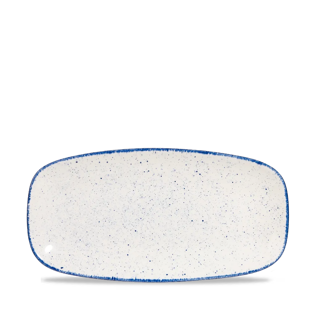 Hints Indigo Chefs Oblong Plate 29.8 x 15.3cm 12/box Churchill