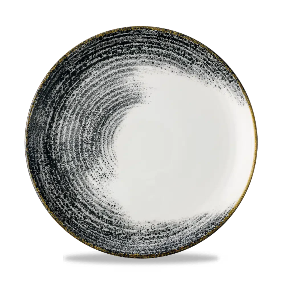 Homespun Accents Black Evolve Coupe Plate 26cm 12/box Churchill