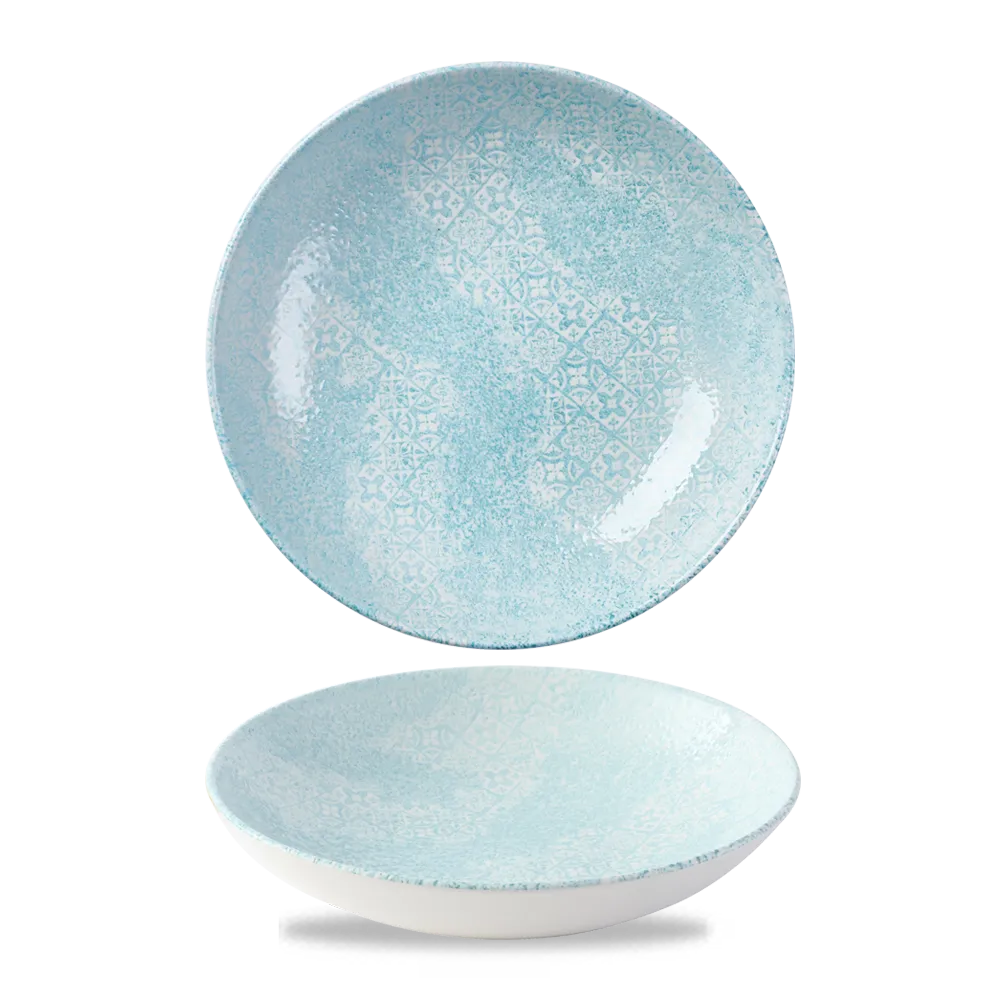 Med Tiles Aquamarine Evolve Coupe Bowl 18.2cm 12/box Churchill