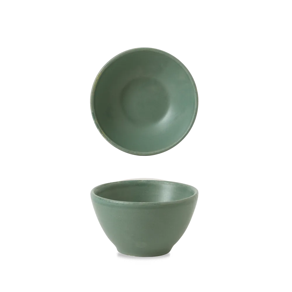Nourish Andorra Green Contour Dip Pot 8,3*4,8cm 12/box Churchill