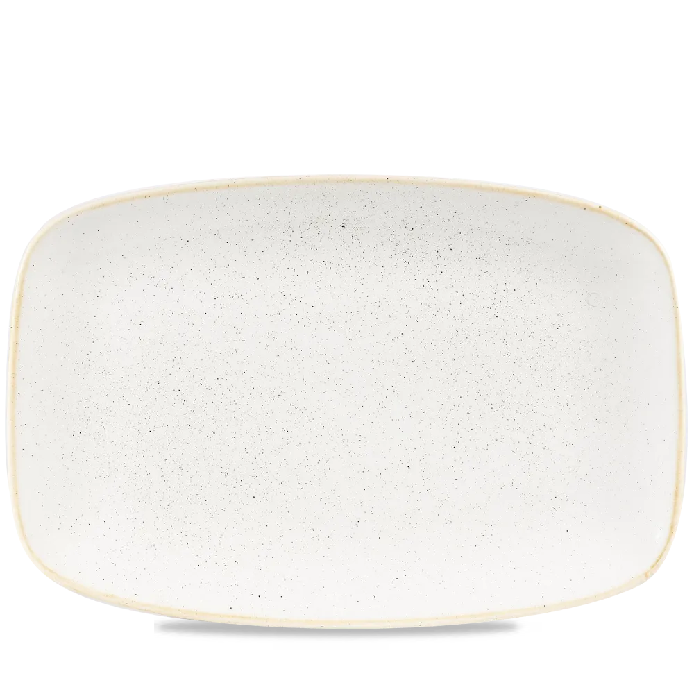 Stonecast Barley White Oblong Plate 34.4 x 23.4cm 6/box Churchill