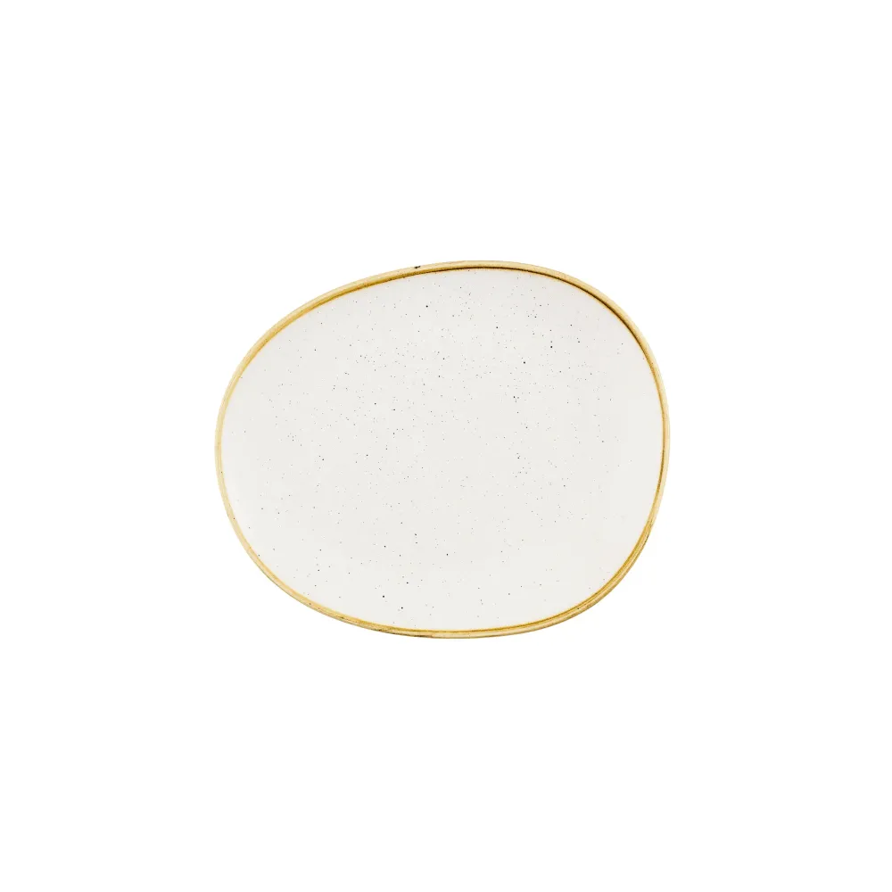Stonecast Barley White Opal Org Plate 28 x 23,5 cm 12/box Churchill