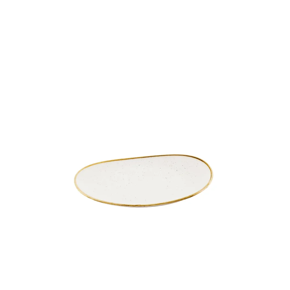 Stonecast Barley White Opal Org Plate 28 x 23,5 cm 12/box Churchill