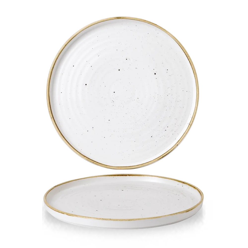 Stonecast Barley White Walled Plate 28cm 6/box Churchill