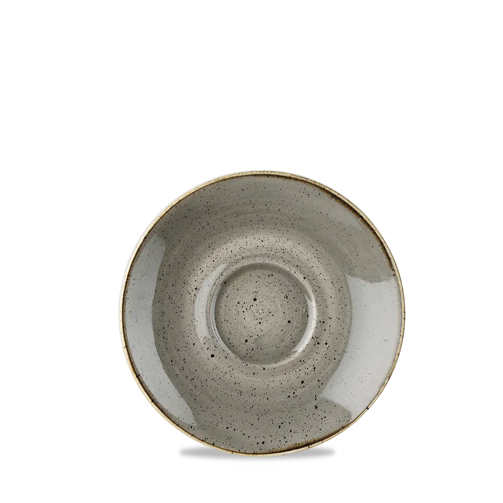 Stonecast Grey Cappuccino Saucer 16cm 12/box Churchill