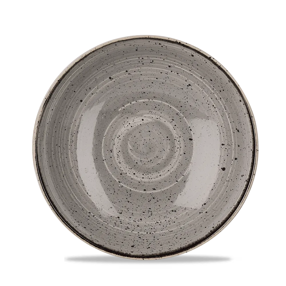 Stonecast Grey Evolve Coupe Bowl 25cm 12/box Churchill