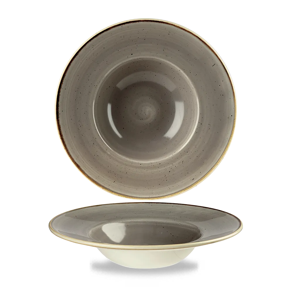 Stonecast Grey Profile Wide Rim Bowl Med 24cm 12/box Churchill