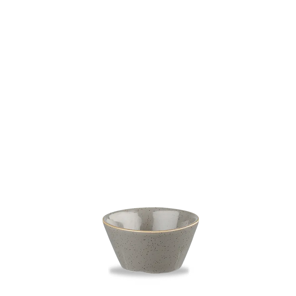 Stonecast Grey X Squared Sauce Dish 89ml 12/box Churchill