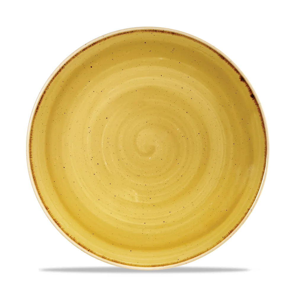 Stonecast Mustard Evolve Coupe Plate 26cm 12/box Churchill