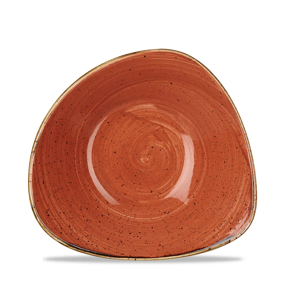 Stonecast Orange Lotus Bowl 23cm 12/box Churchill