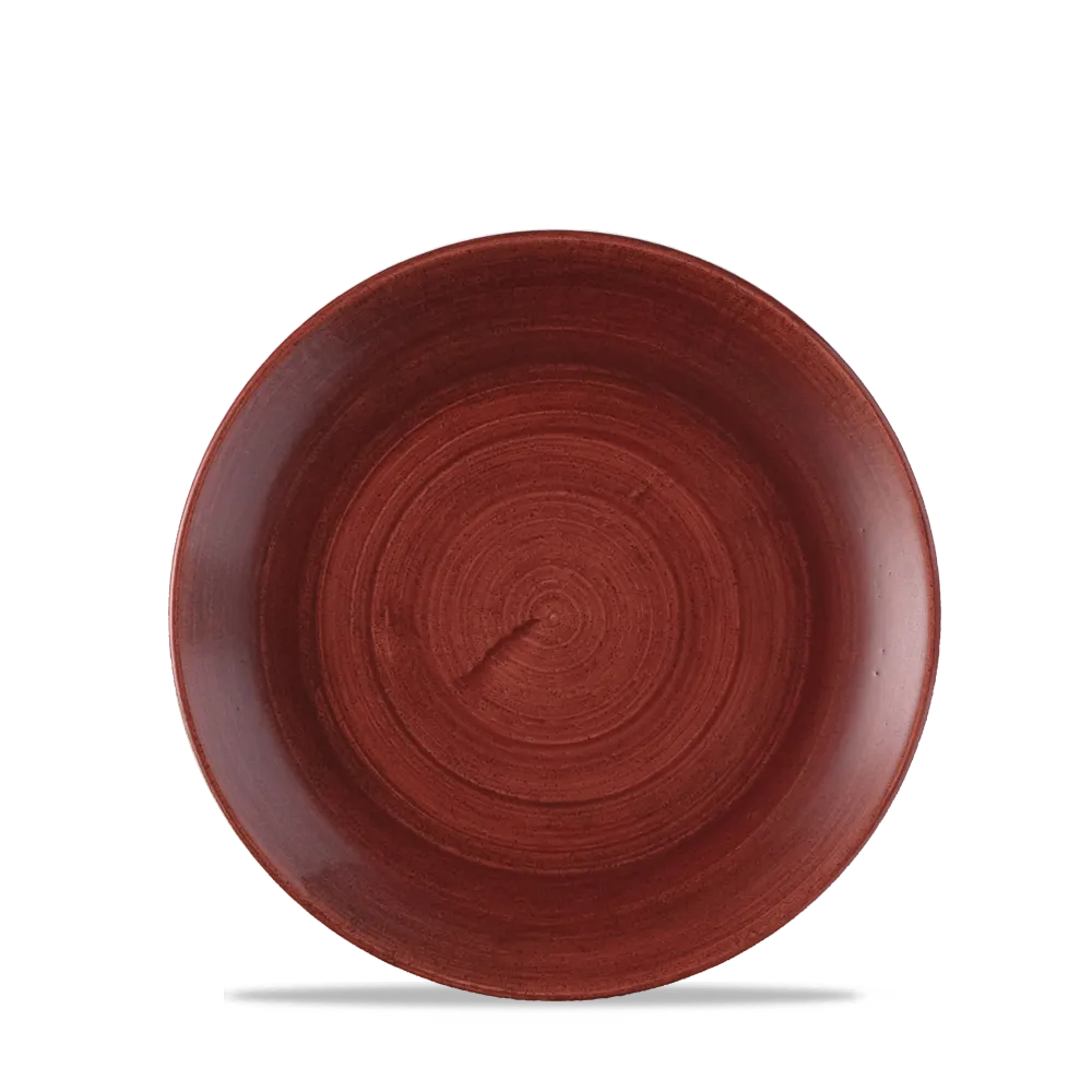 Stonecast Patina Red Rust Evolve Coupe Plate 12/box Churchill