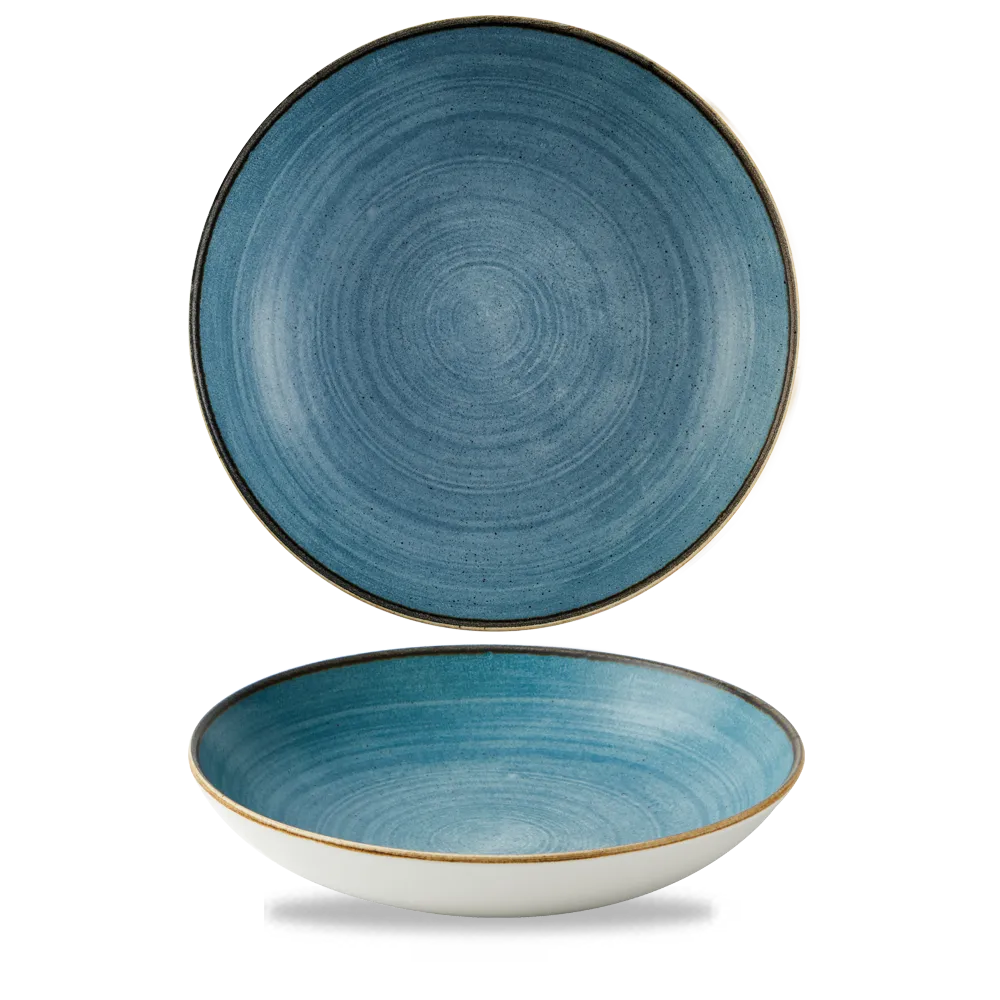 Stonecast Raw Teal Evolve Coupe Bowl 24,8 cm 12/box Churchill