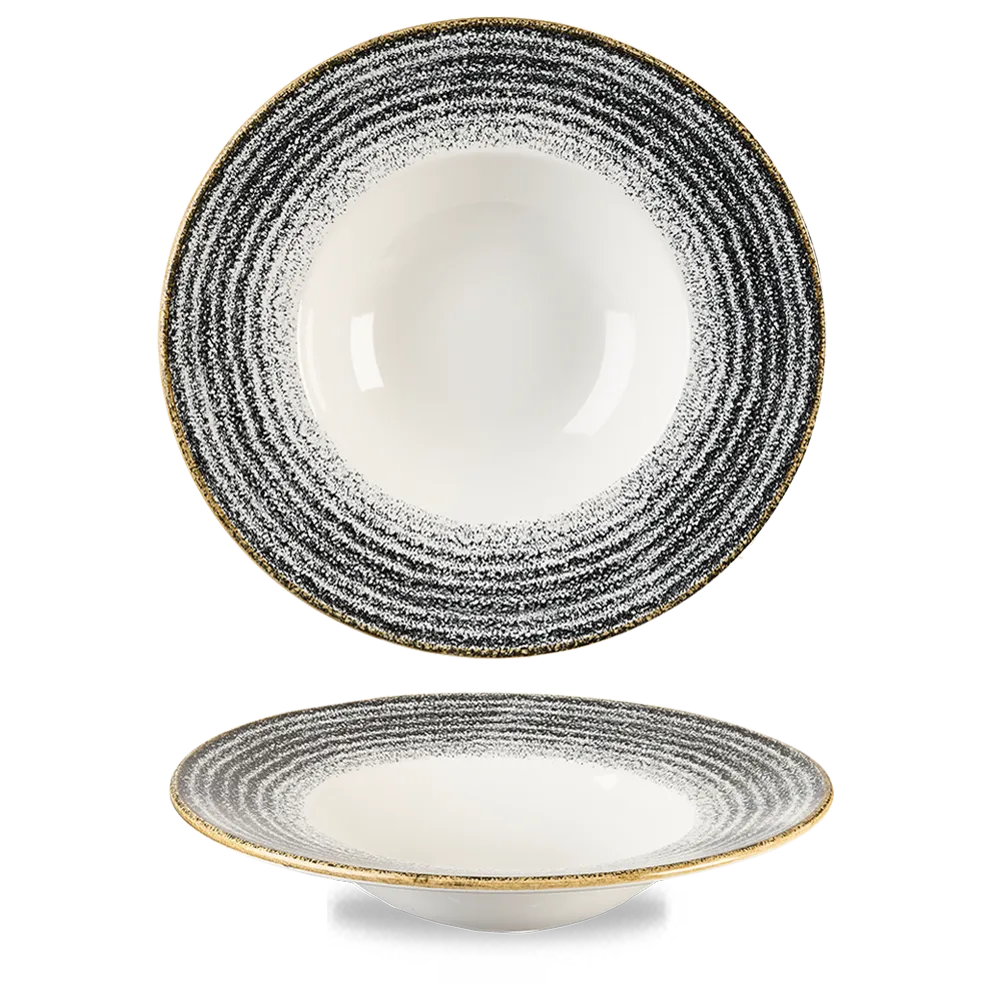 Studio Prints Black Profile Wide Rim Bowl Large 28 cm 12/box Churchill