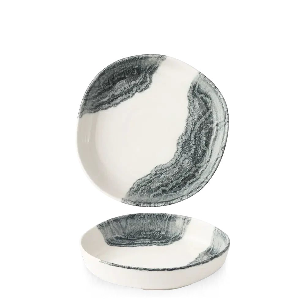 Tide Black Organic Walled Bowl 20cm 6/box Churchill