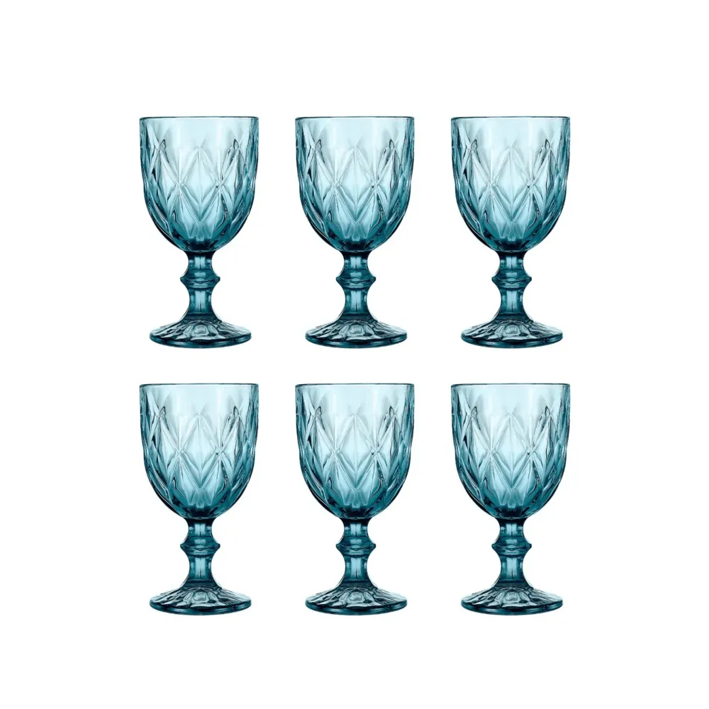 Cok Escorial Wijnglas Blauw 25 cl - Doos 6 stuks