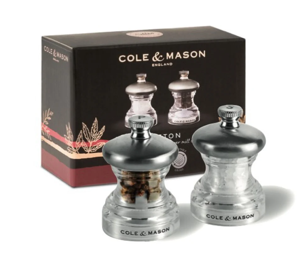 Button Clear Set Peper- & Zoutmolen Cole & Mason