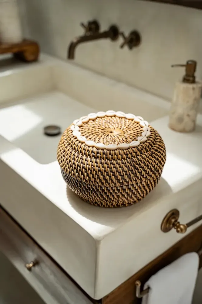 De Colonial Peek--Boo Mand - Naturel Bruin - M