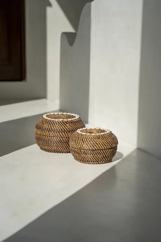 De Colonial Peek--Boo Mand - Naturel Bruin - M