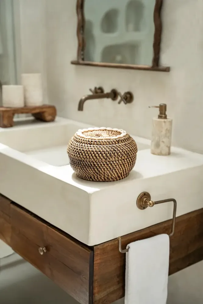 De Colonial Peek--Boo Mand - Naturel Bruin - S