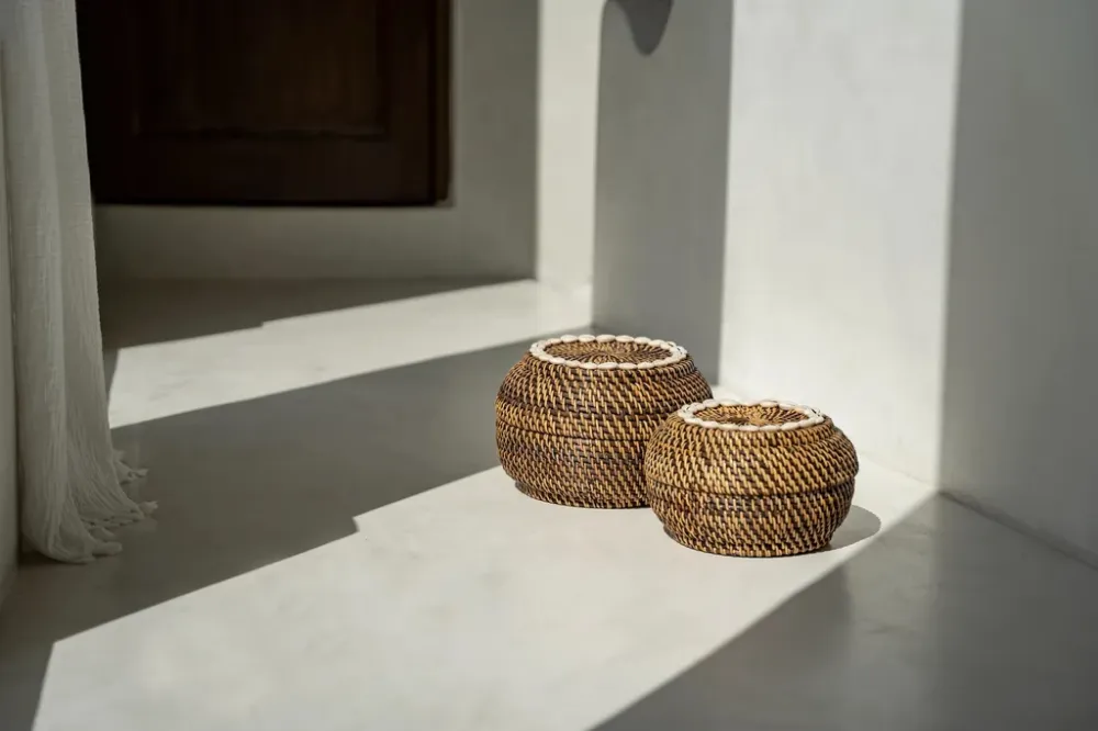 De Colonial Peek--Boo Mand - Naturel Bruin - S