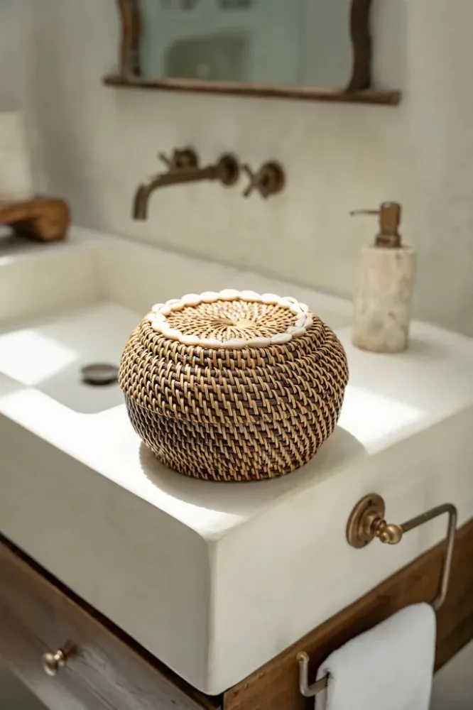 De Colonial Peek--Boo Mand - Naturel Bruin - S