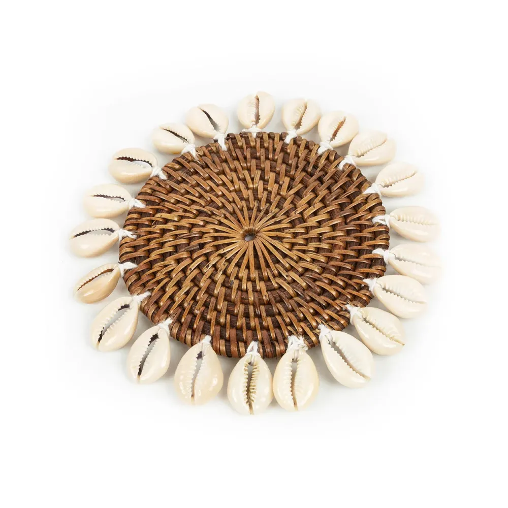 De Colonial Shell Onderzetter - Naturel Bruin