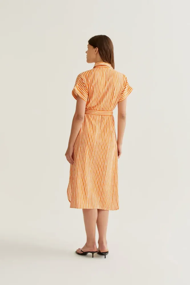 Gestreept kleed oranje Compania Fantastica