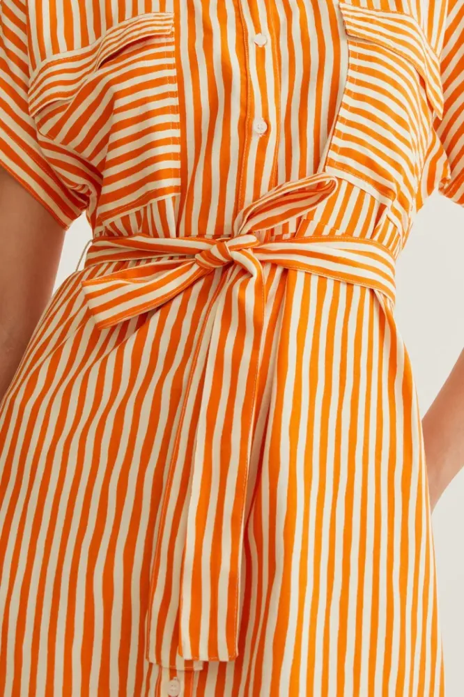 Gestreept kleed oranje Compania Fantastica