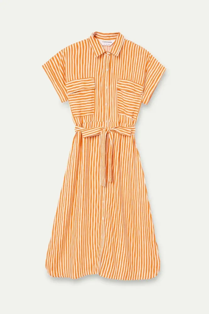 Gestreept kleed oranje Compania Fantastica