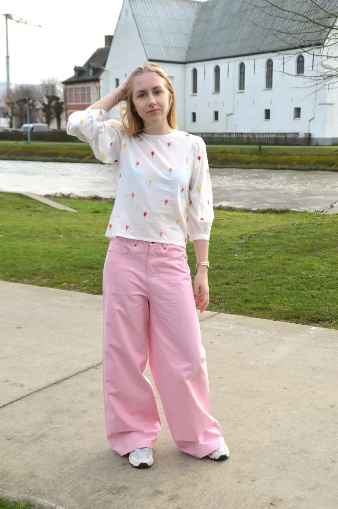 Lichtroze broek Compania Fantastica