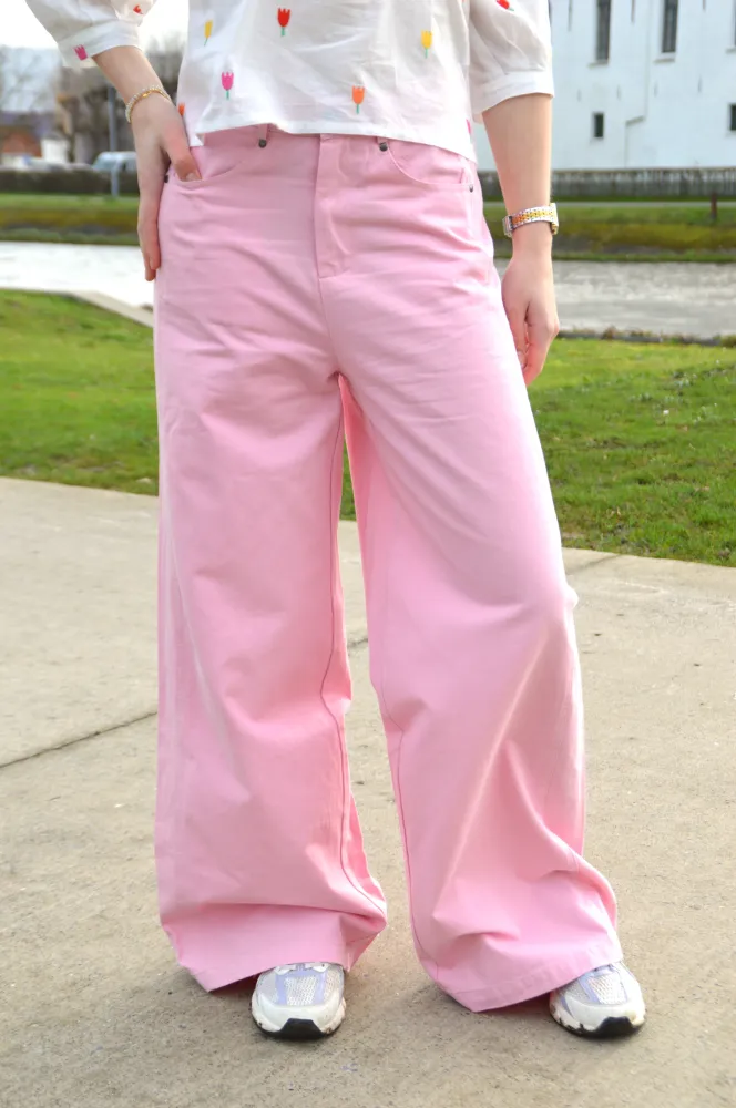 Lichtroze broek Compania Fantastica