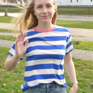 T-shirt streepjes wit-blauw Compania Fantastica