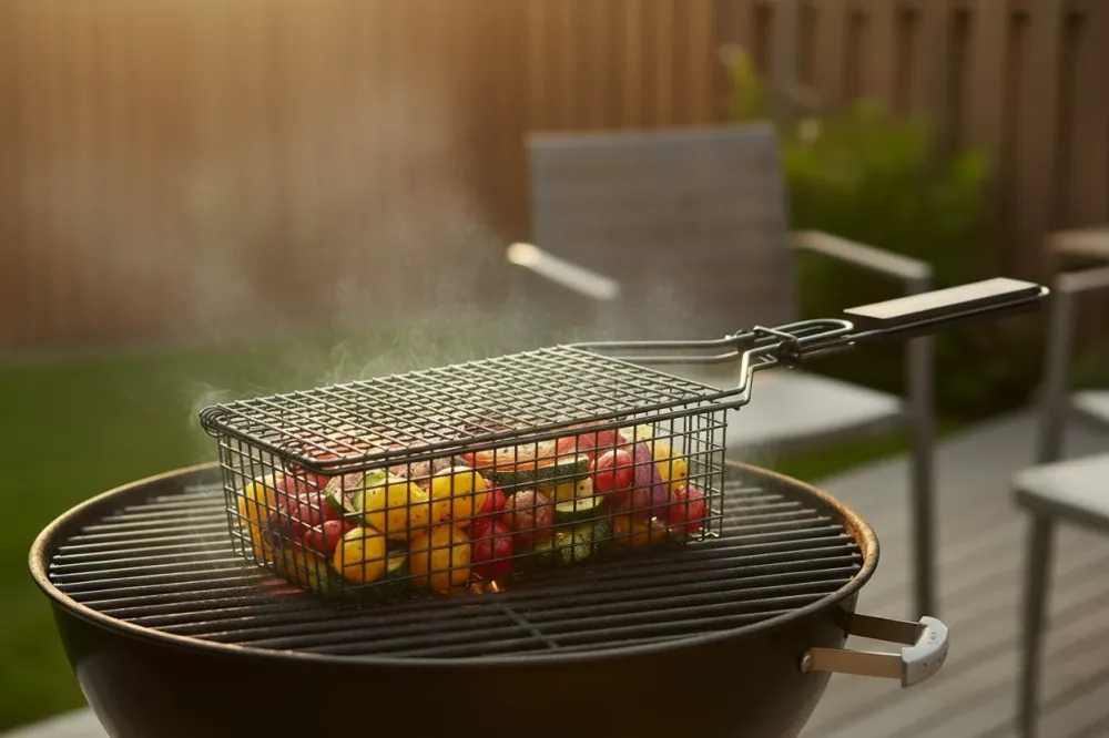 Cookinglife BBQ Grillmand Fire & Flavour 37 x 14 x 9 cm - Non-Stick Metaal
