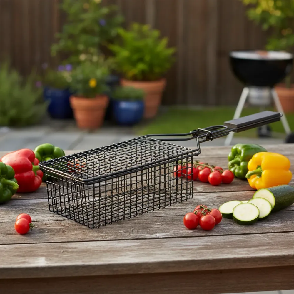 Cookinglife BBQ Grillmand Fire & Flavour 37 x 14 x 9 cm - Non-Stick Metaal
