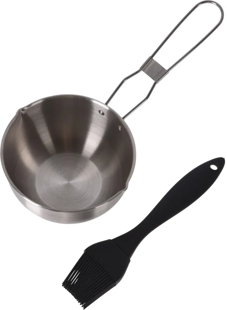 Cookinglife BBQ Sauspannetje Fire & Flavour RVS ø 11.5 cm - Inclusief zwarte silicone kwast