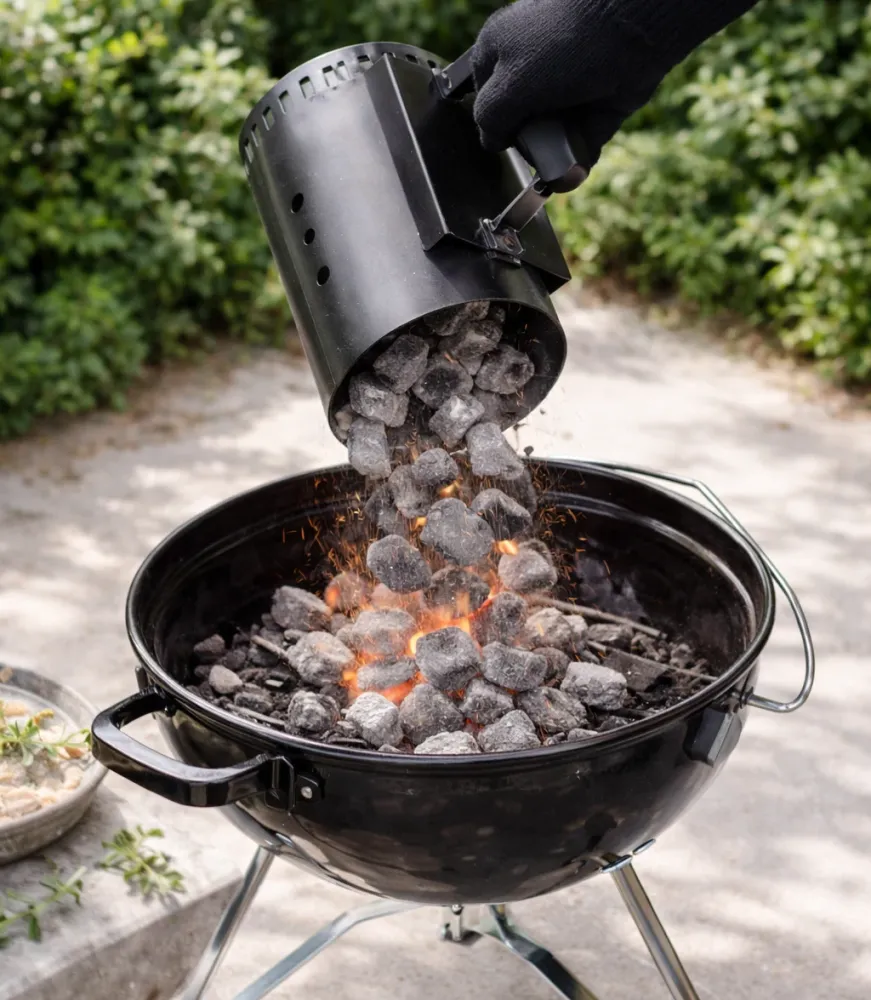 Cookinglife BBQ Starter Brikettenstarter Fire & Flavour 30.5 cm - Hittebestendig Metaal Zwart