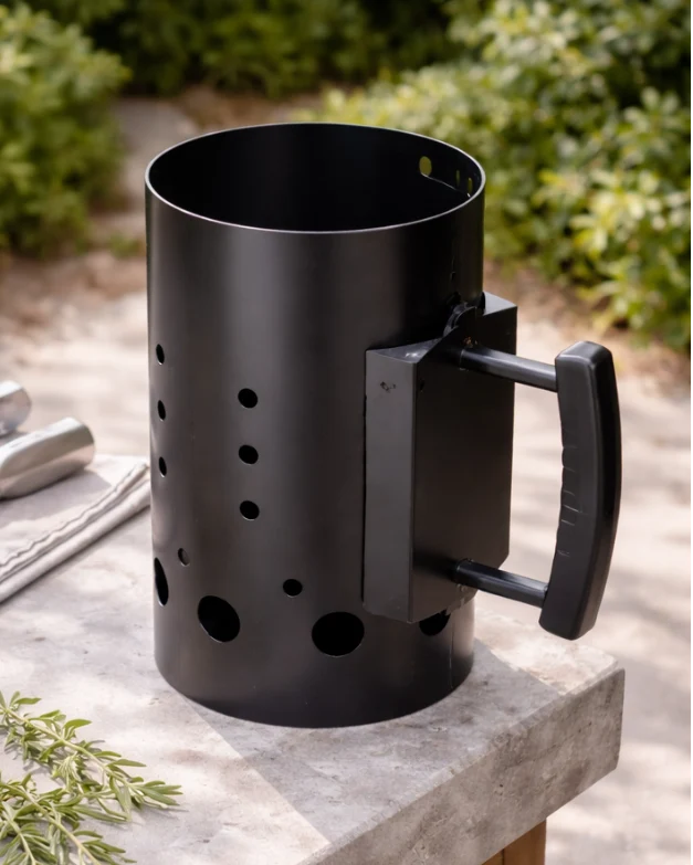 Cookinglife BBQ Starter Brikettenstarter Fire & Flavour 30.5 cm - Hittebestendig Metaal Zwart