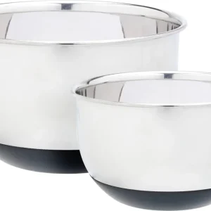 Cookinglife Beslagkommen / Mengkommen - Anti-slip - RVS - 2 stuks
