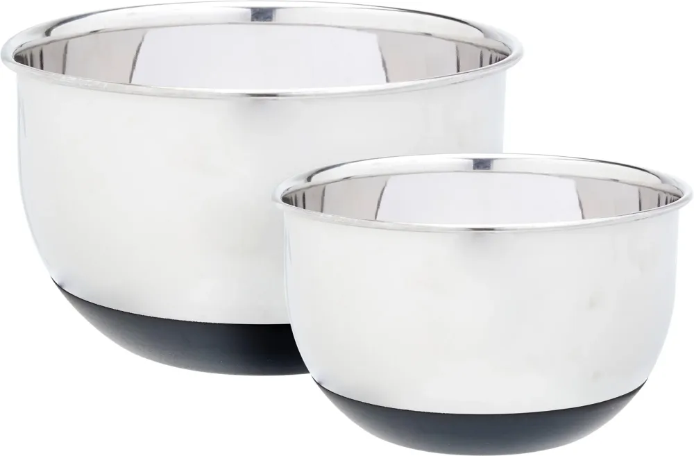 Cookinglife Beslagkommen / Mengkommen - Anti-slip - RVS - 2 stuks