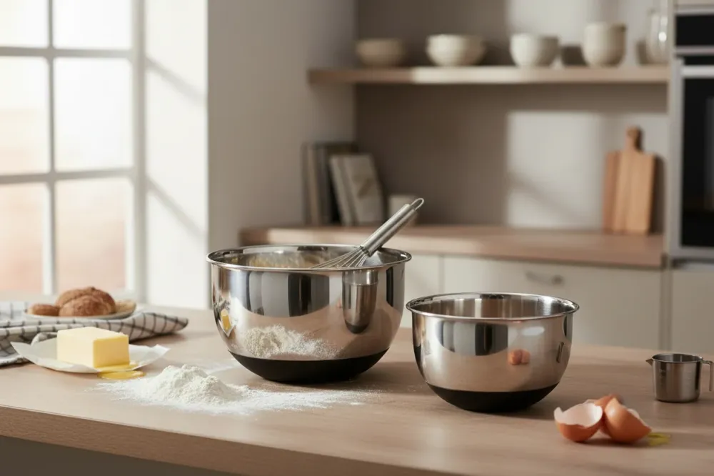Cookinglife Beslagkommen / Mengkommen - Anti-slip - RVS - 2 stuks