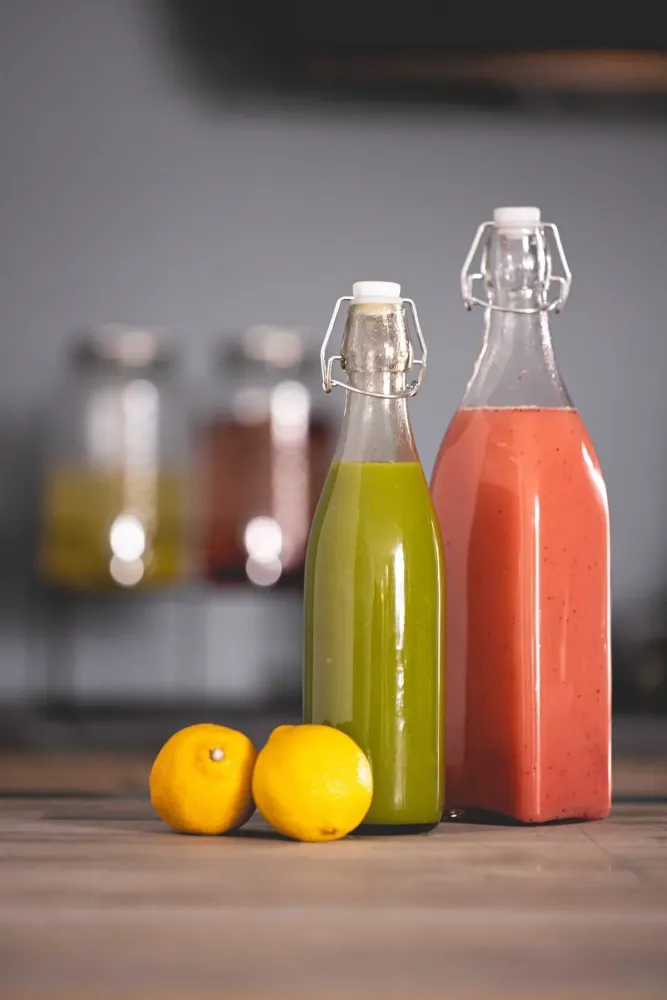 Cookinglife Beugelflessen / Weckflessen Vierkant - 1 Liter - 2 Stuks