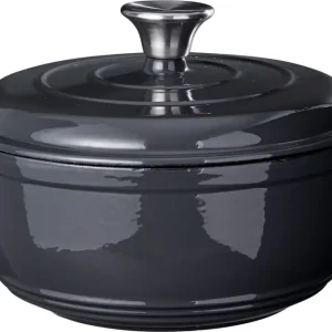 Cookinglife Braadpan met deksel - Heritage Cast Gietijzer - Grijs - ø 22 cm / 2.4 Liter - geëmailleerde anti-aanbaklaag