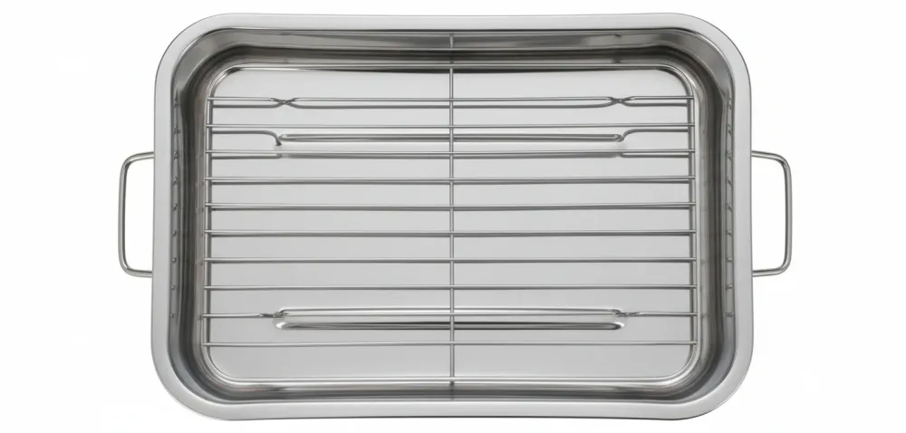 Cookinglife Braadslede & Rooster - RVS - 37 x 28 x 5.5 cm