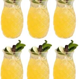 Cookinglife Cocktailglazen / Tiki Ananas Glazen - 400 ml - 6 stuks
